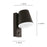 Outdoor Wall Light With PIR Sensor Black Modern Conical-Shaped Shade Patio - Image 3