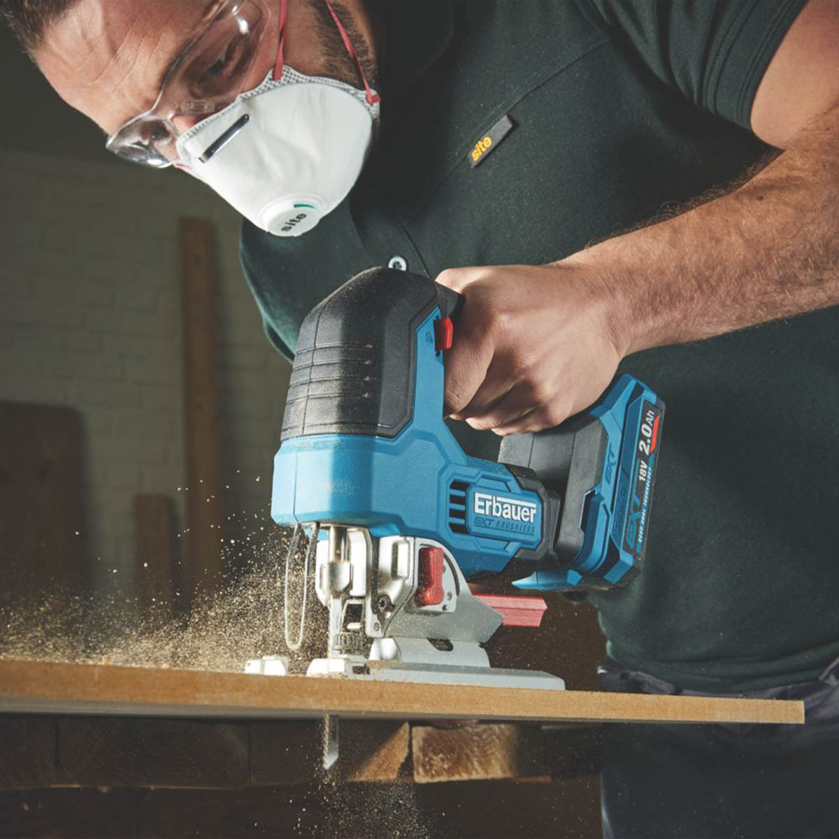 Erbauer Jigsaw Cordless 18V Li-Ion ERI1087JSW Brushless Compact Body Only - Image 4