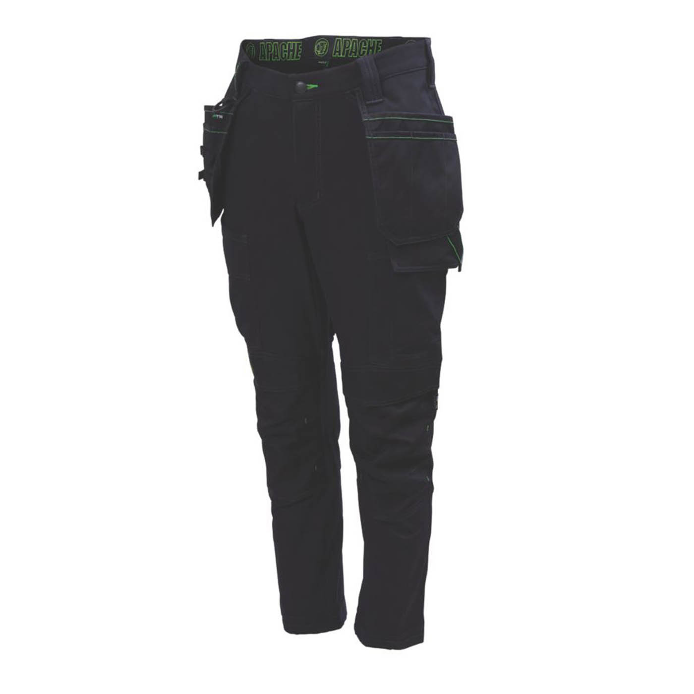 Apache Calgary Stretch Trouser Black 40" W 29" L - Image 1