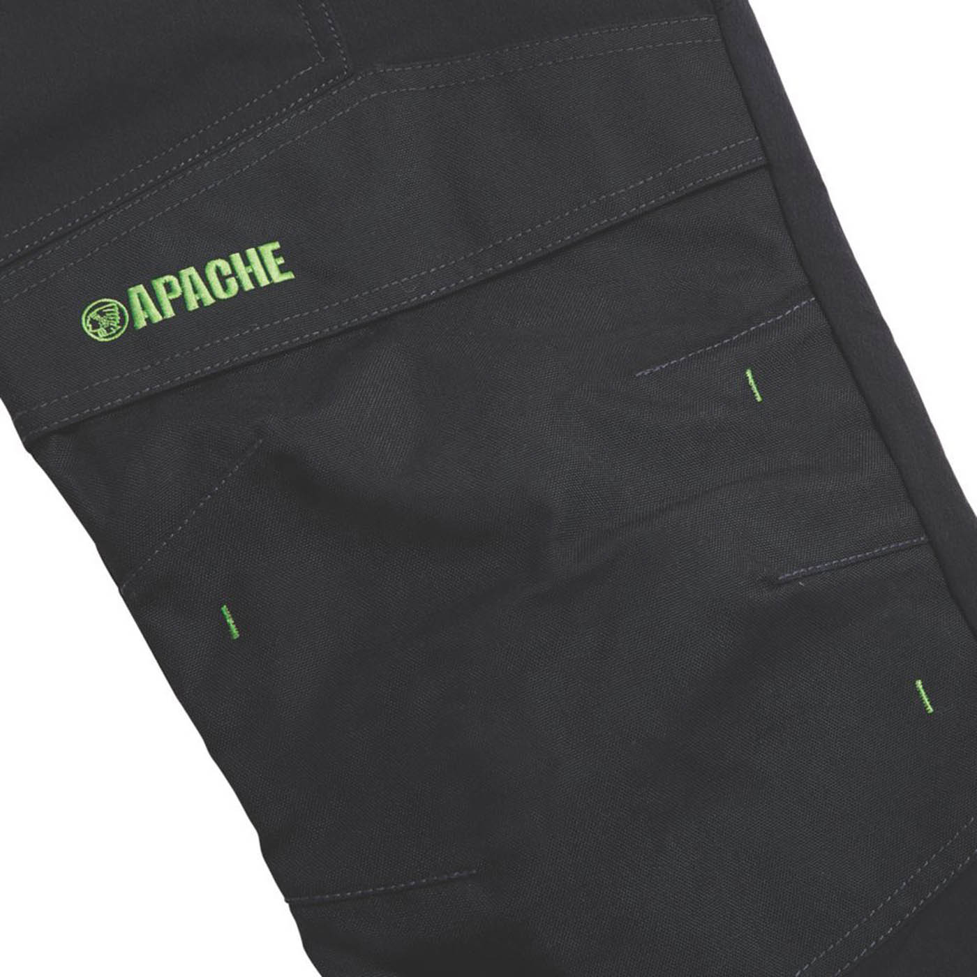 Apache Work Trousers Mens Slim Fit Black Stretch Multi Pockets Cargo 40W 29L - Image 5
