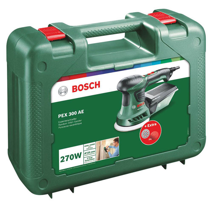 Bosch Random Orbit Sander Electric PEX 300 AE Variable Speed Soft-Grip 125mm - Image 2