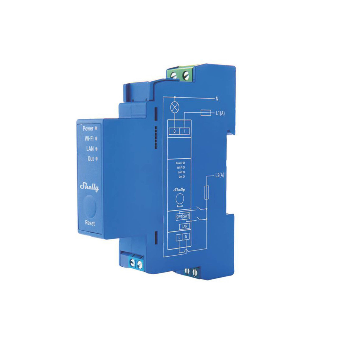 Shelly Smart Relay Switch Single Phase 1 Channel 16A WiFi Bluetooth Dry Contacts - Image 2