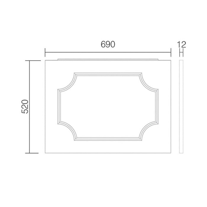 Bath End Panel White Traditional Waterproof Gloss Finish Bathroom 690mm - Image 3