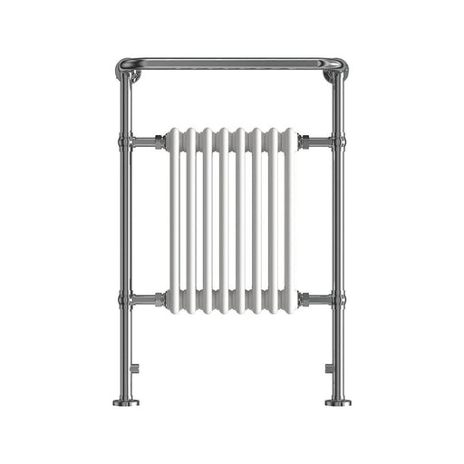 Towel Radiator White Chrome 3-Column 8-Section Bathroom Warmer 498W H952xW659mm - Image 1