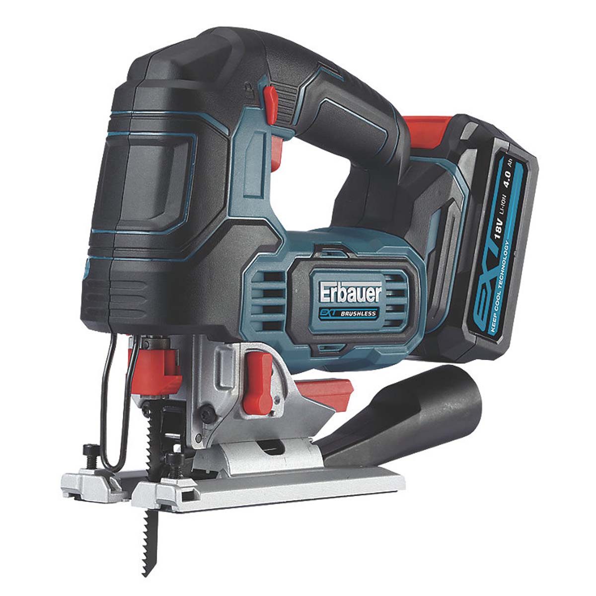Erbauer Cordless Jigsaw EJS18-LI Brushless 4-Stage Action 18V 4.0Ah Li-Ion - Image 1