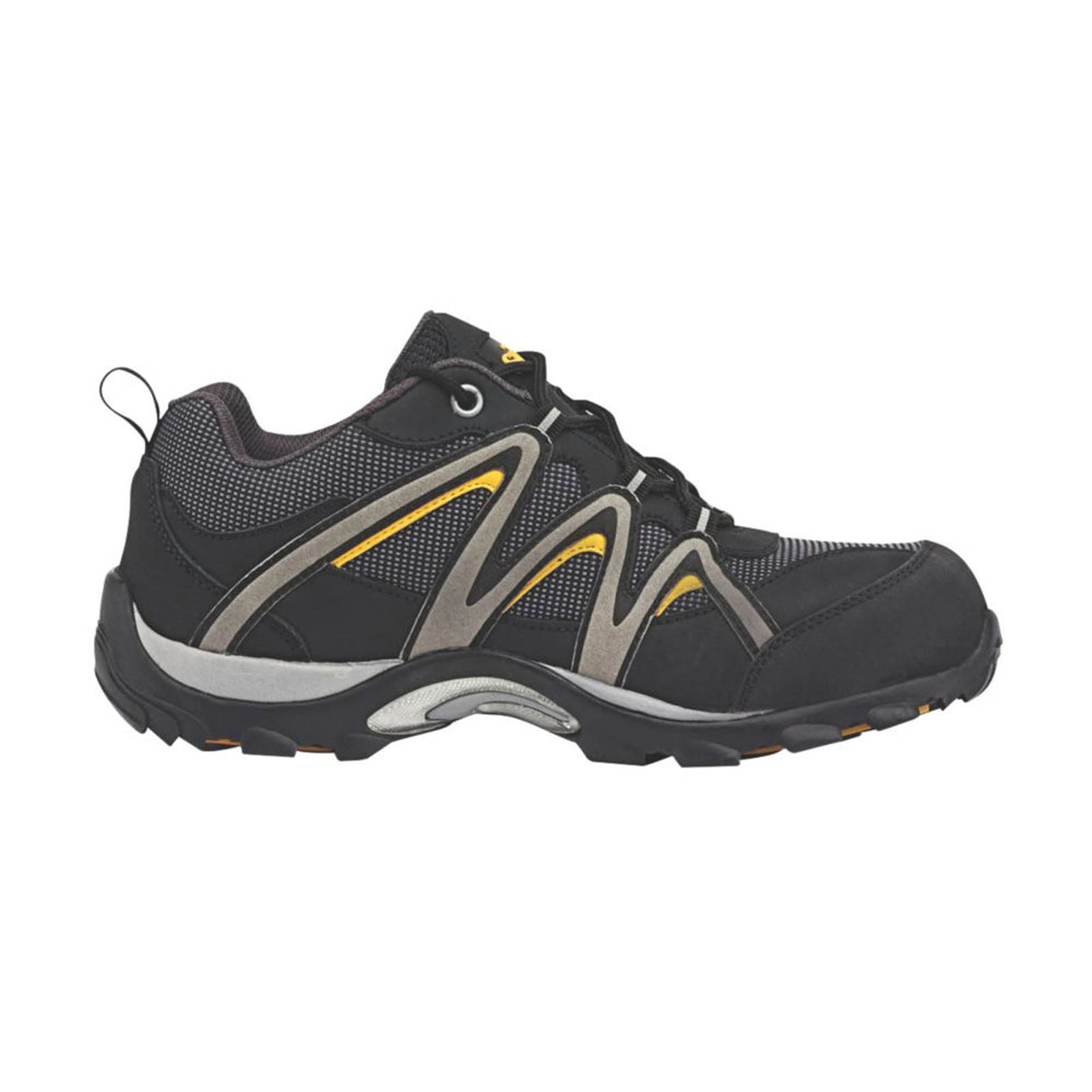 Site Safety Trainers Mens Standard Fit Black Leather Steel Toe Cap Size 7 - Image 3