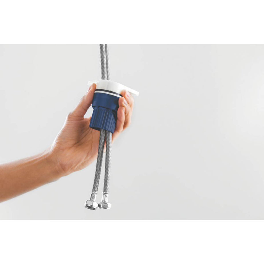 Grohe Kitchen Mixer Tap Pull-Out Chrome C-Spout Single Lever Swivel Modern - Image 2