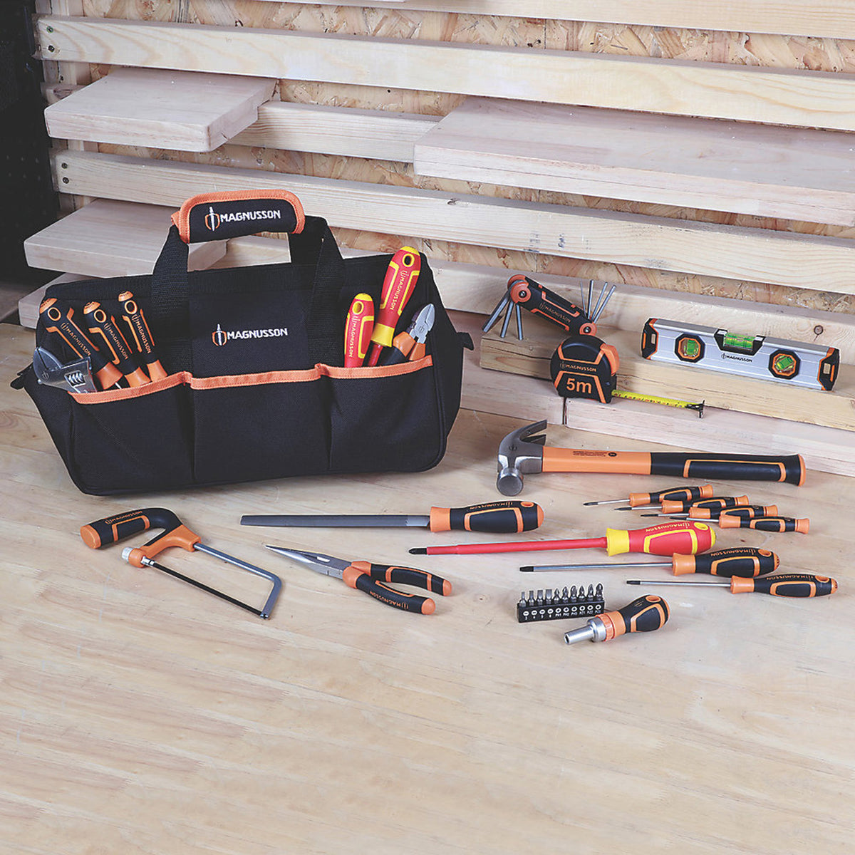 Magnusson Tool Kit 40 Piece Set Storage Carry Bag Basic Tool Household DIY - Image 2