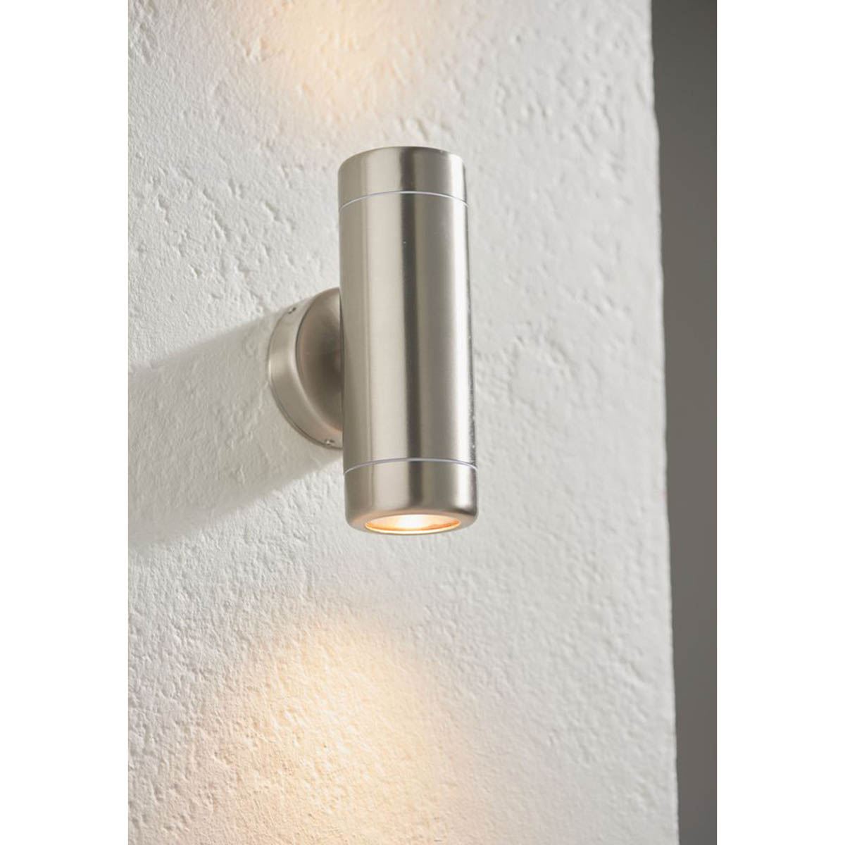 Barracuda Outdoor Wall Light Up & Down Sconce Brushed Stainless Steel Patio - Image 1