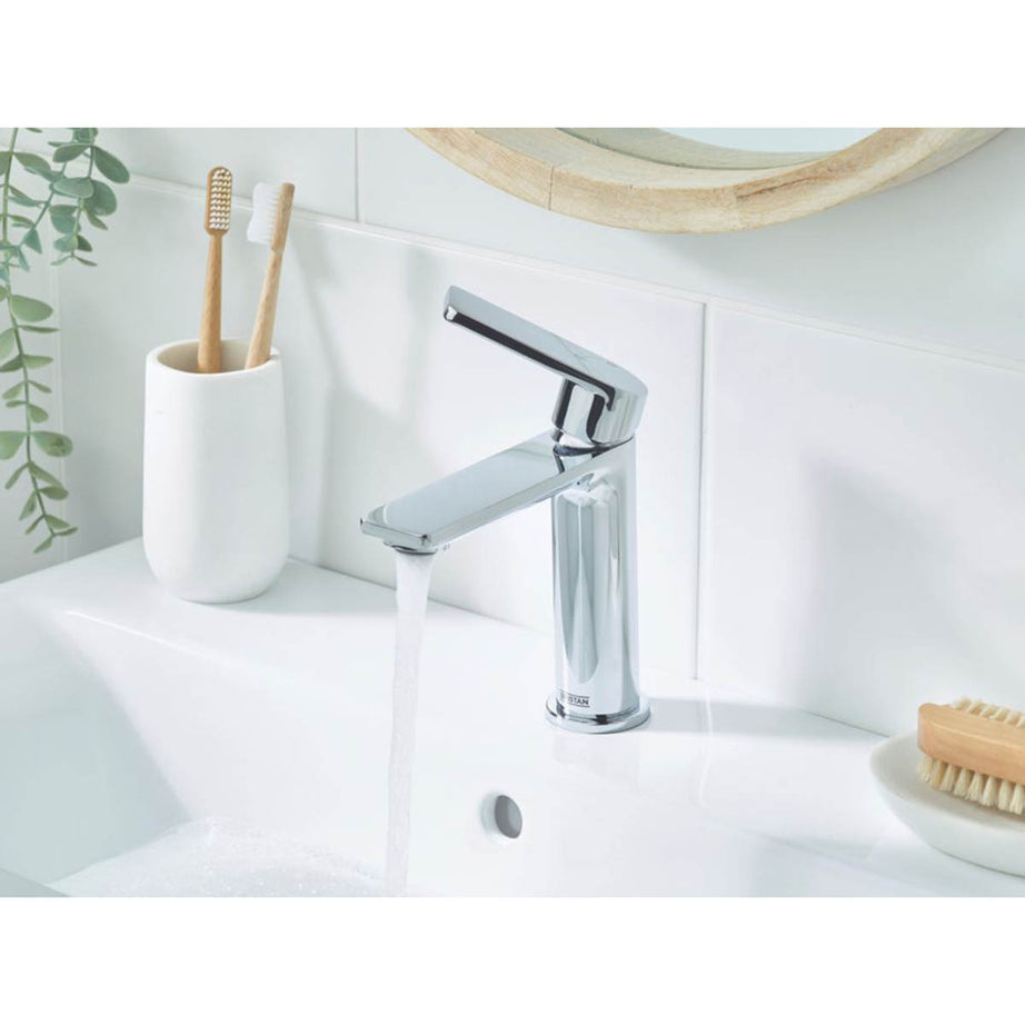 Bristan Bathroom Basin Tap Mono Mixer Chrome Single Lever Clicker Waste Faucet - Image 3