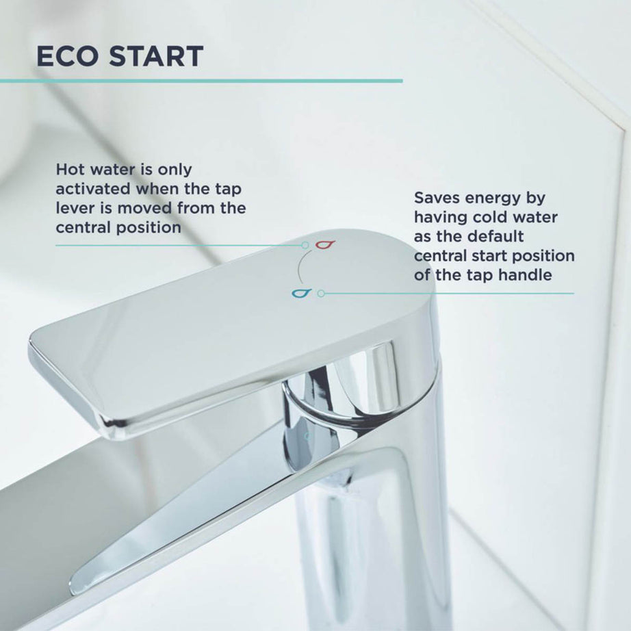 Bristan Bathroom Basin Tap Mono Mixer Chrome Single Lever Clicker Waste Faucet - Image 6