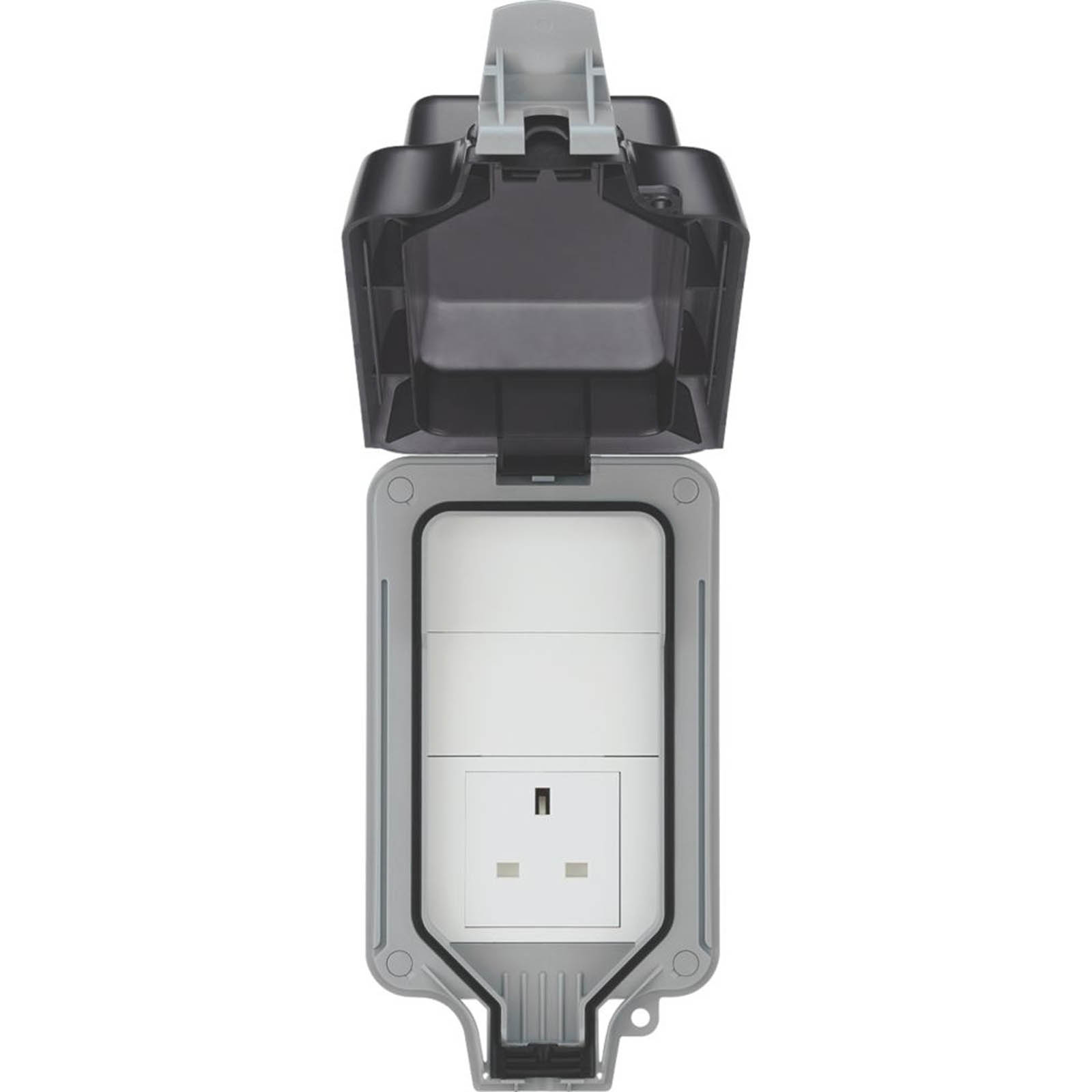 BG Outdoor Power Socket Unswitched Weatherproof Garden Sheds Patio 13A 1-Gang - Image 1