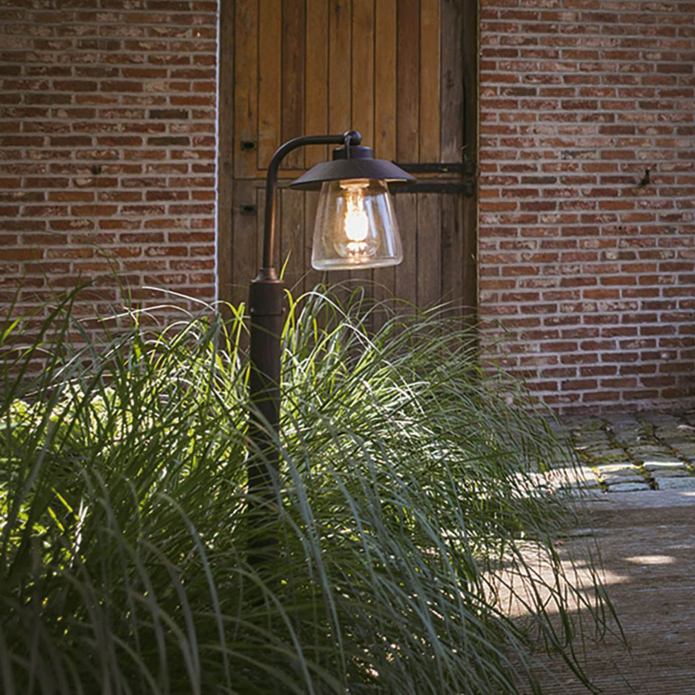 Lutec Cate 945mm Outdoor Post Light Black Rust - Image 1