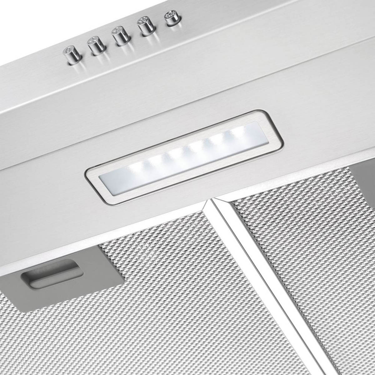 Kitchen Cooker Hood Stainless Steel Height-Adjustable 3 Speed Push Button 600mm - Image 5
