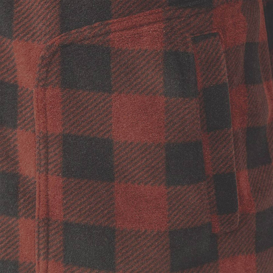 Site Mens Shirt Jacket Fleece Lined 2 Pockets Red Black X Large 52" Chest - Image 6