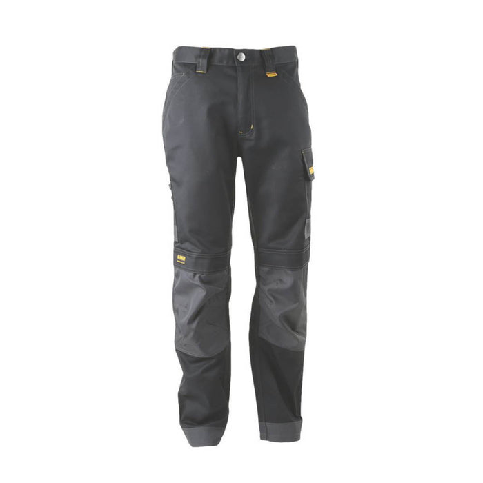 DeWalt Work Trousers Mens Regular Fit Black Breathable Multi Pocket 30"W 31"L - Image 1