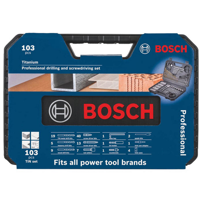 Bosch Straight Shank Drilling Screwdriving Set Multi Material 103 Pieces - Image 2