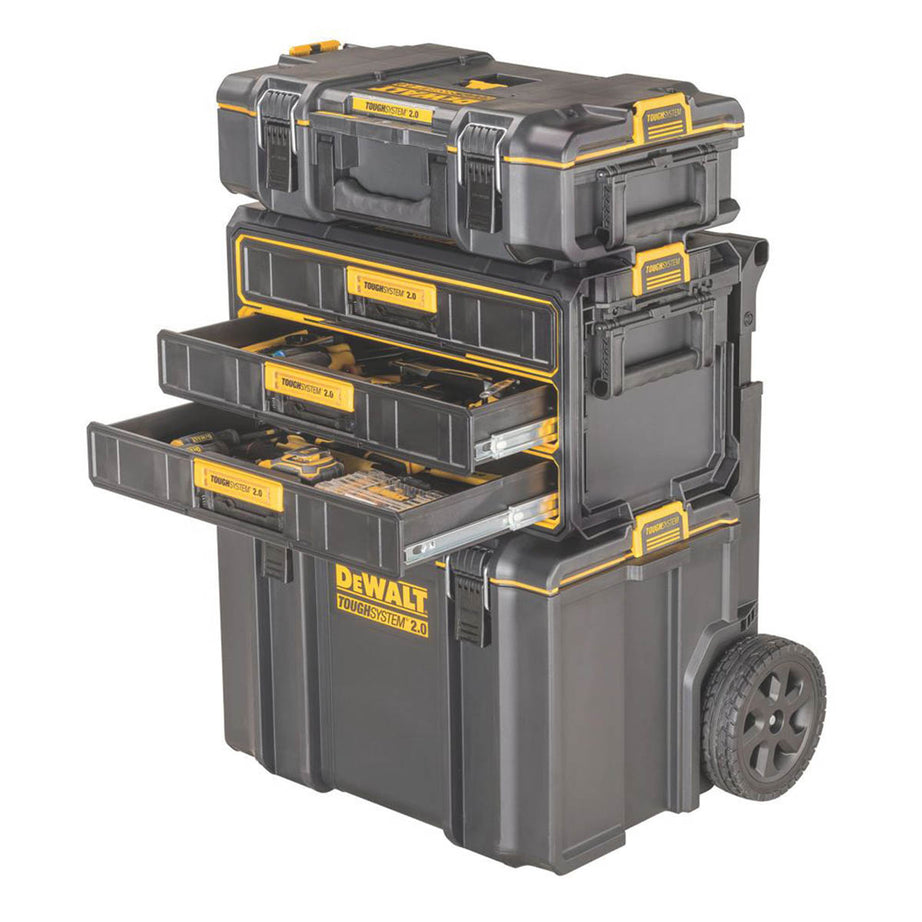 DeWalt Drawer Unit ToughSystem2.0 Triple Toolbox Black Storage Stackable13" - Image 3