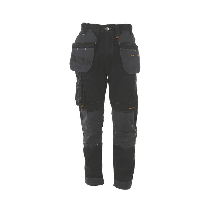 DeWalt Harrison Work Trousers Black/Grey 38" W 31" L - Image 1