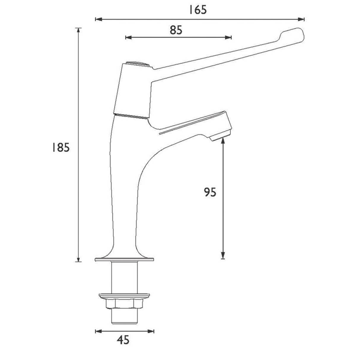 Bristan Kitchen Taps Pillar Lever 6 Contemporary Single Lever Chrome 1 Pair - Image 2
