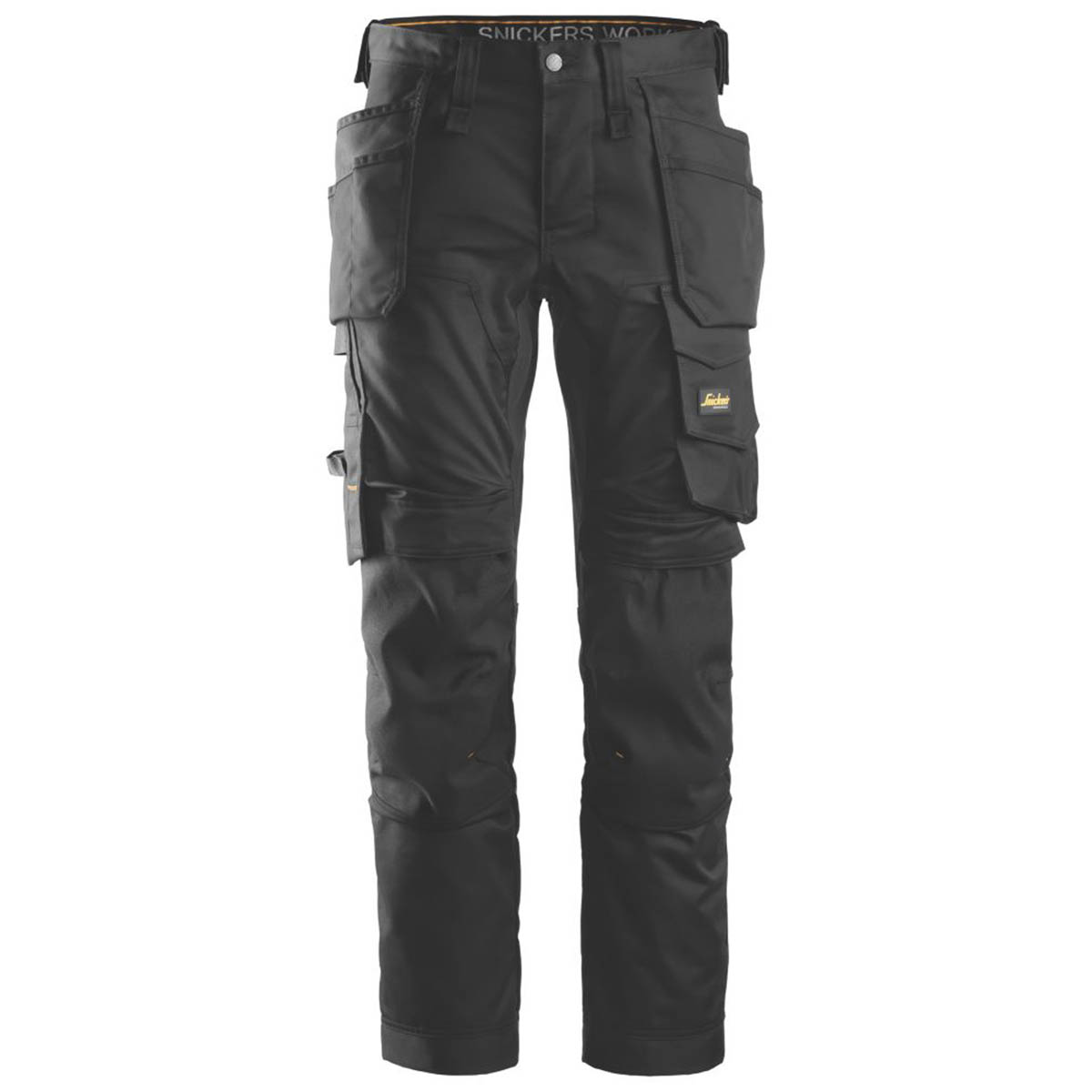 Snickers Work Trousers Mens Slim Fit Stretch Black Cargo Multi Pocket 31W 32L - Image 1