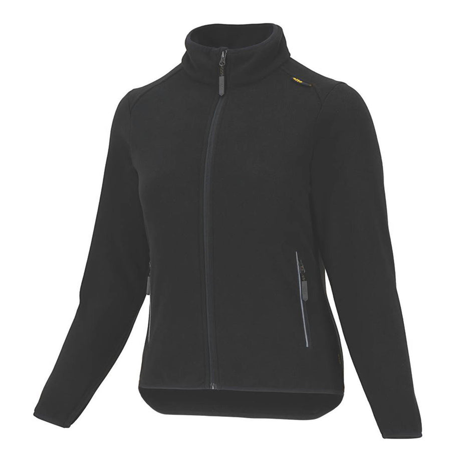 Site Womens Fleece Jacket Work Callard Black Front Zip Breathable Size 12 - Image 1