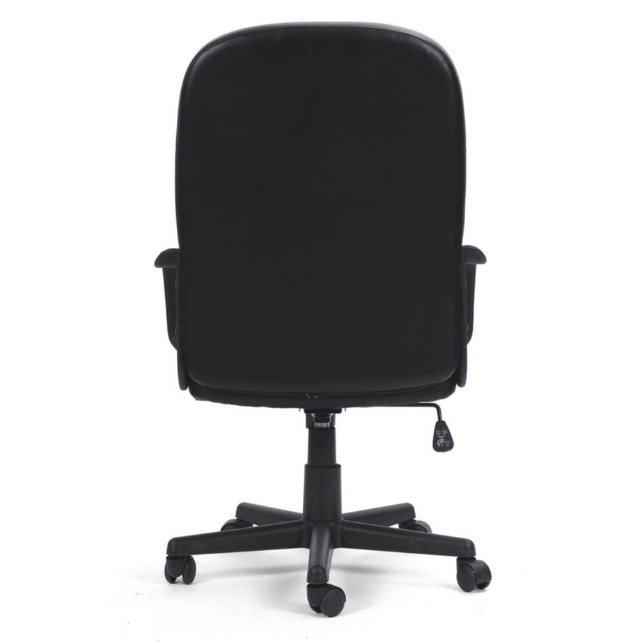 Manager Office Chair Black High Back Leather Adjustable Swivel Comfortable - Image 3