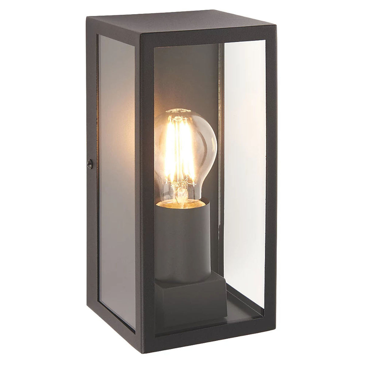 LAP Outdoor Lantern Breton 96603 Rectangular Frame 28W Tempered Glass Matt Black - Image 1
