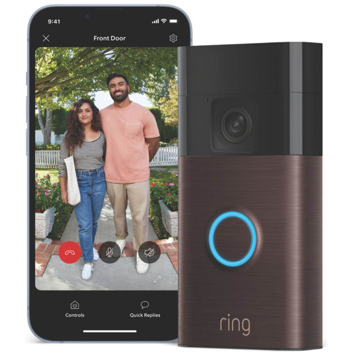 Ring Video Doorbell Wireless Smart WiFi Battery Powered Venetian Bronze - Image 2