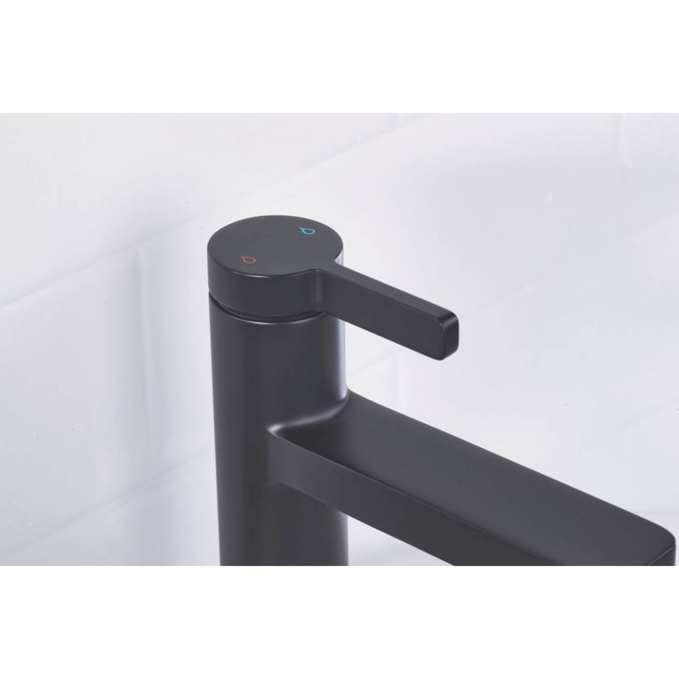Bristan Basin Mixer Tap Mono Matt Black Single Lever With Clicker Waste 149mm - Image 4
