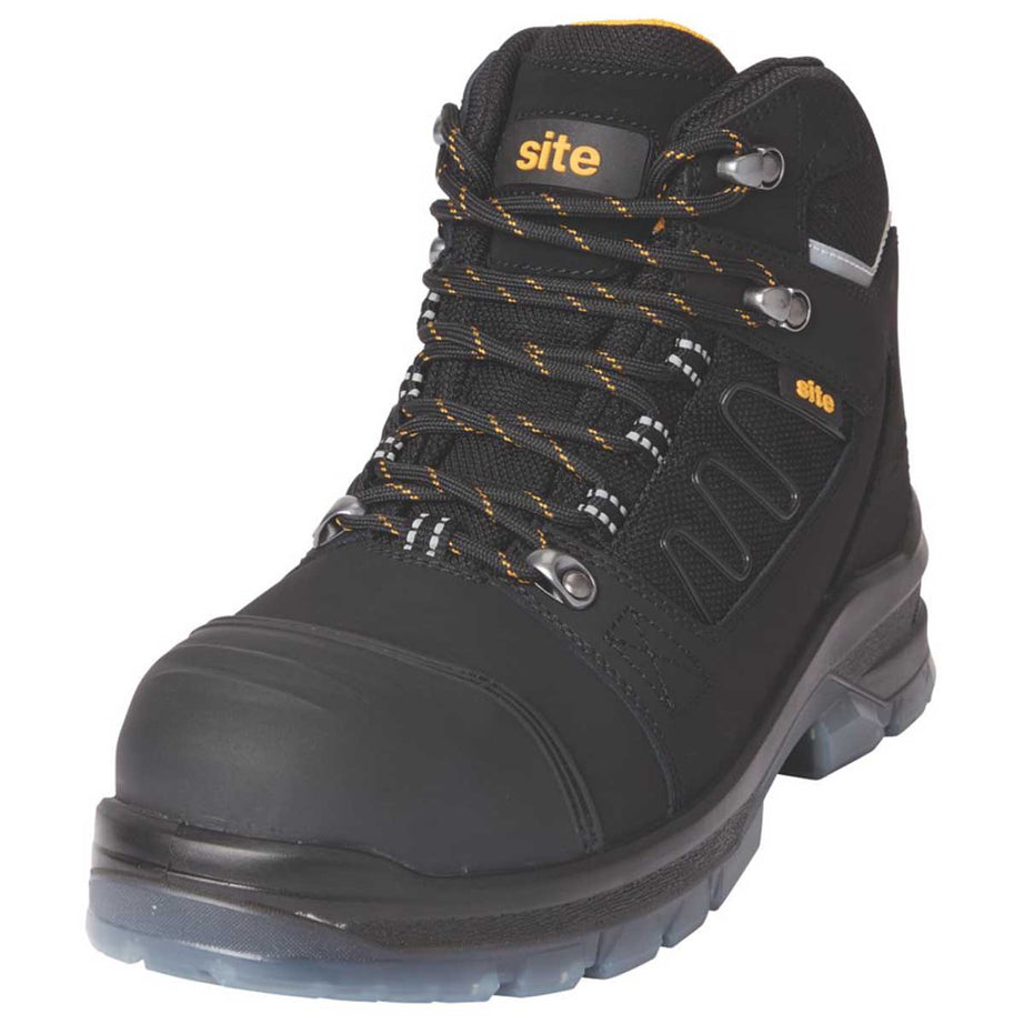 Site Mens Safety Boots Comfort Black Leather Waterproof Steel Toe Size 10 - Image 2