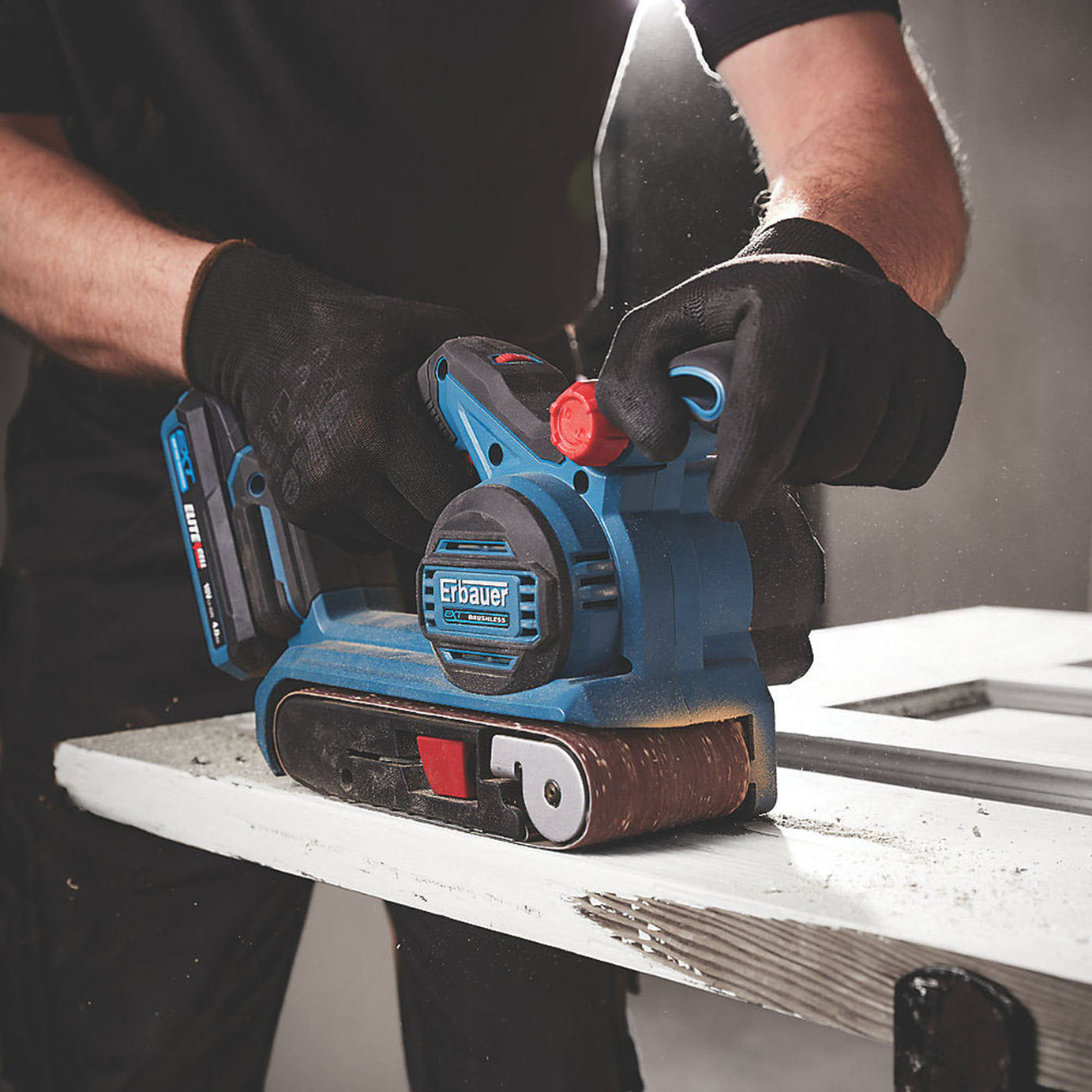 Erbauer Belt Sander Cordless EBS18-Li Brushless Variable Speed 18V Body Only - Image 2