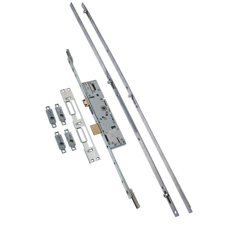 Door Lock Kit Multi Point Euro Profile Replacement Steel 53mm Case 35mm Backset - Image 1