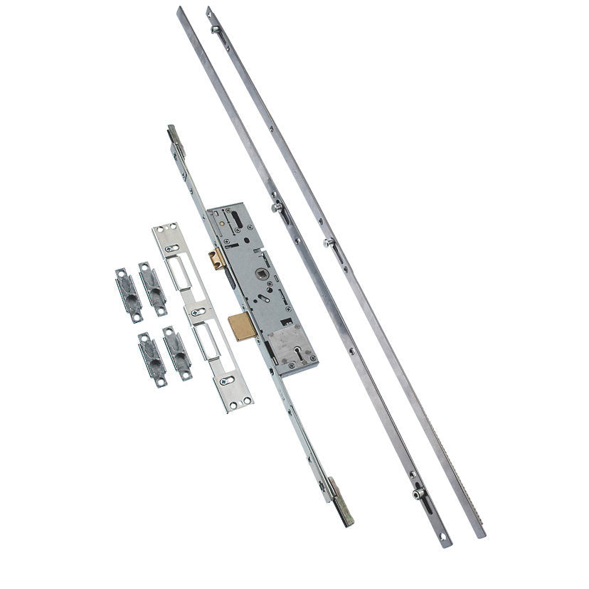Door Lock Kit Multi Point Euro Profile Replacement Steel 53mm Case 35mm Backset - Image 1