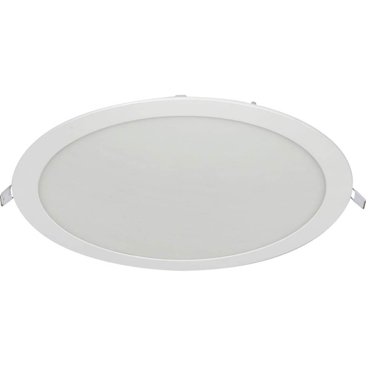 Luceco Downlight LED Cool White Slimline Aluminium White Round Low Profile - Image 1