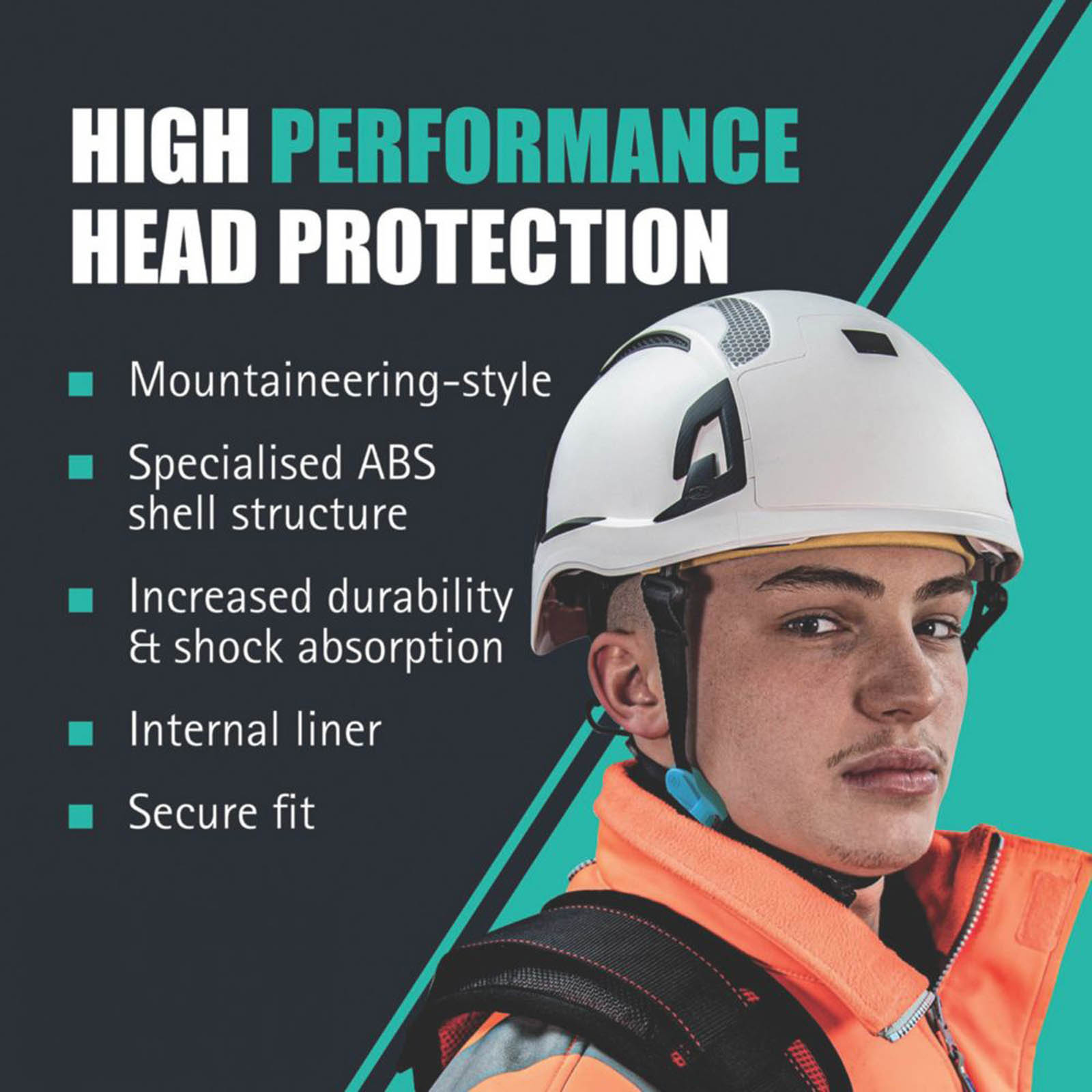 JSP EVO ALTA Skyworker Safety Helmet White - Image 2
