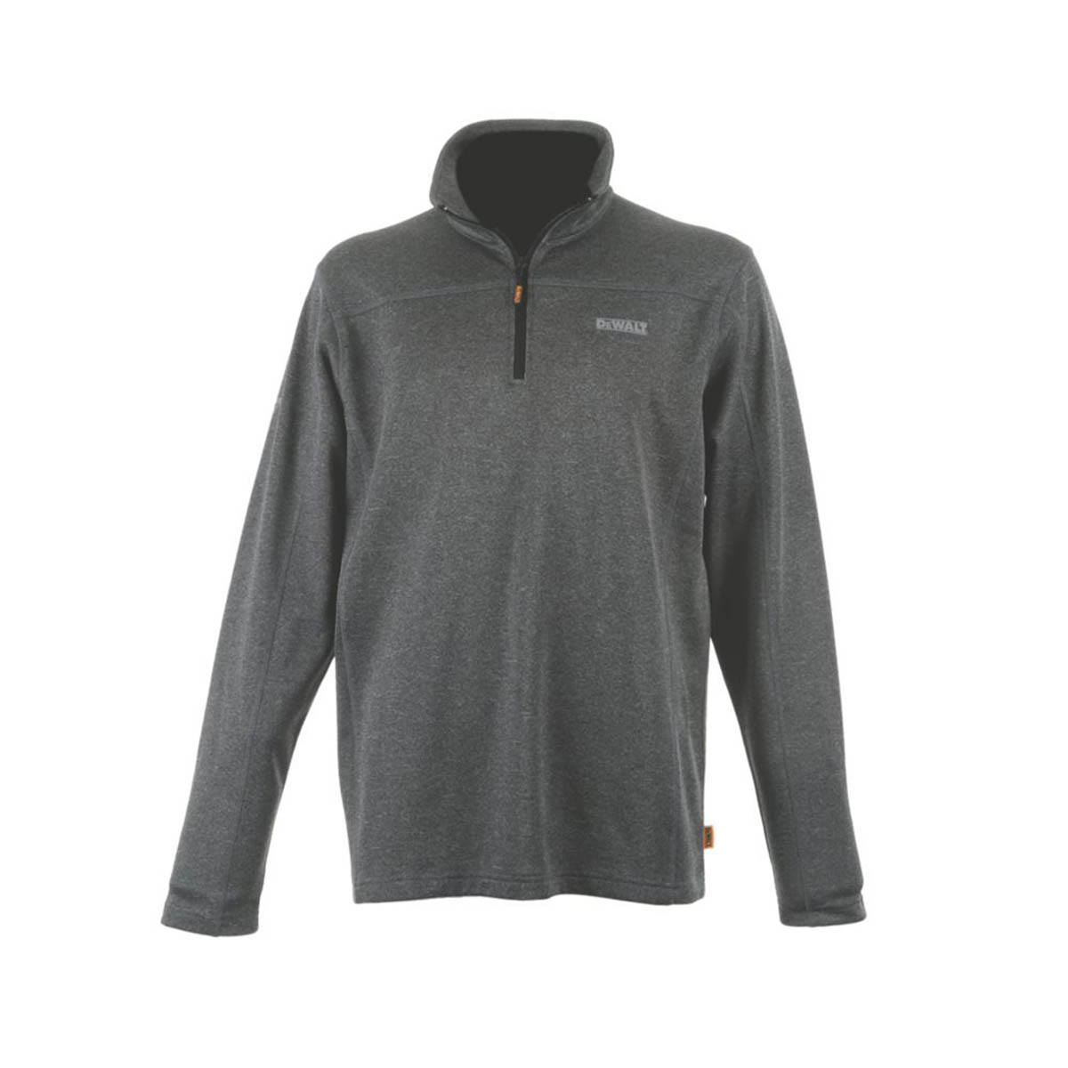 DeWalt Mens Work Top Grey Sweatshirt Mid Layer Quarter Zip Through Large 46" - Image 2