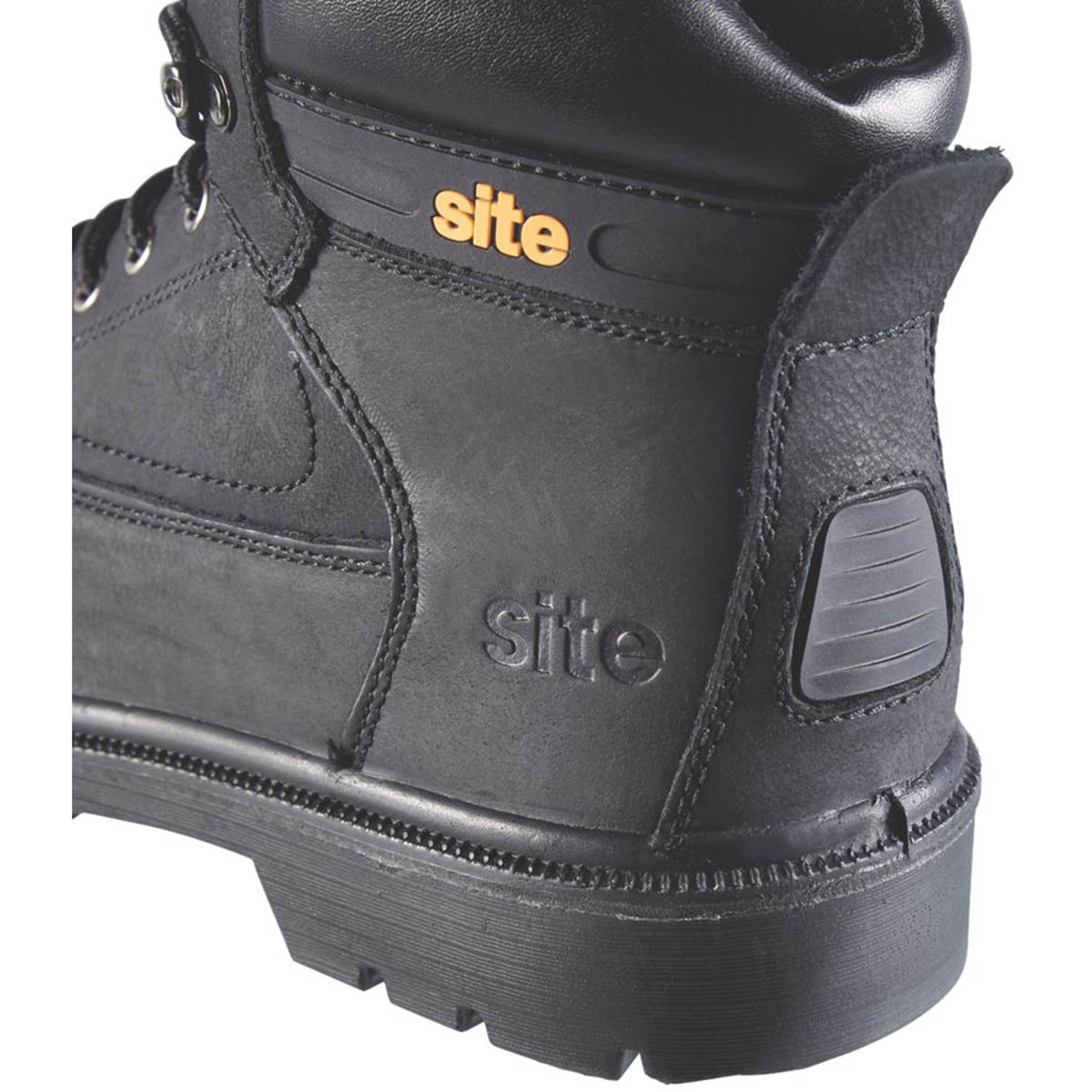 Site Safety Boots Leather Black Wide Fit Steel Toe Cap Lightweight Size 11 - Image 5
