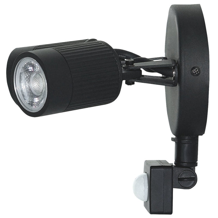 Luceco LED Wall Light Outdoor PIR Cool White Aluminium Black IP44 720lm 10W 240V - Image 1