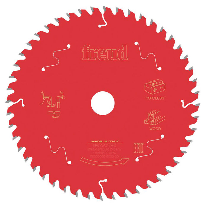 Freud  Wood Circular Saw Blade 165 x 20mm 48T - Image 1