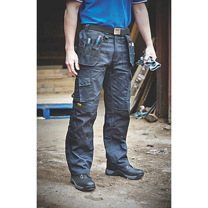 DeWalt Work Trousers Mens Straight Leg Black Multi Pocket Breathable 38"W 33"L - Image 3