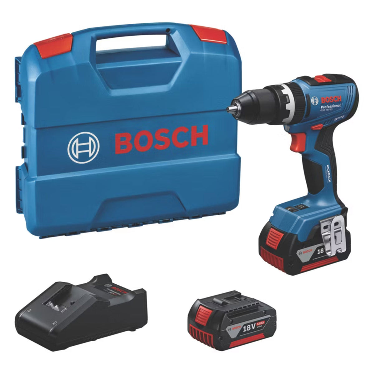 Bosch Combi Drill 06019N3373 18V 2x5.0Ah Li-Ion Brushless Soft Grip Compact - Image 1