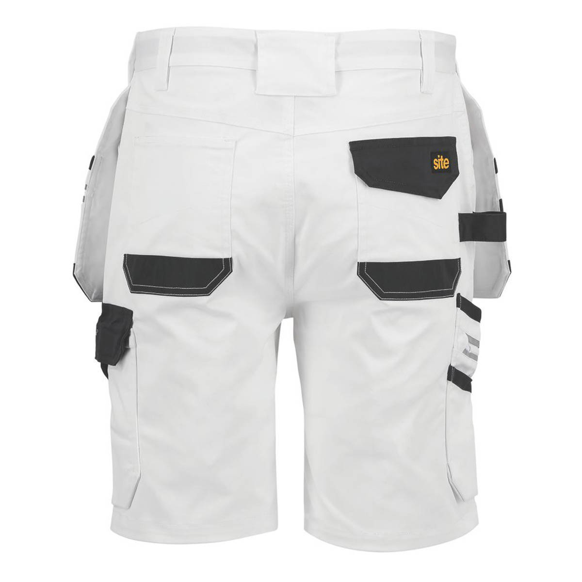 Site Mens Work Shorts Cargo White Grey Breathable Multi Pockets Holster 34" W - Image 3
