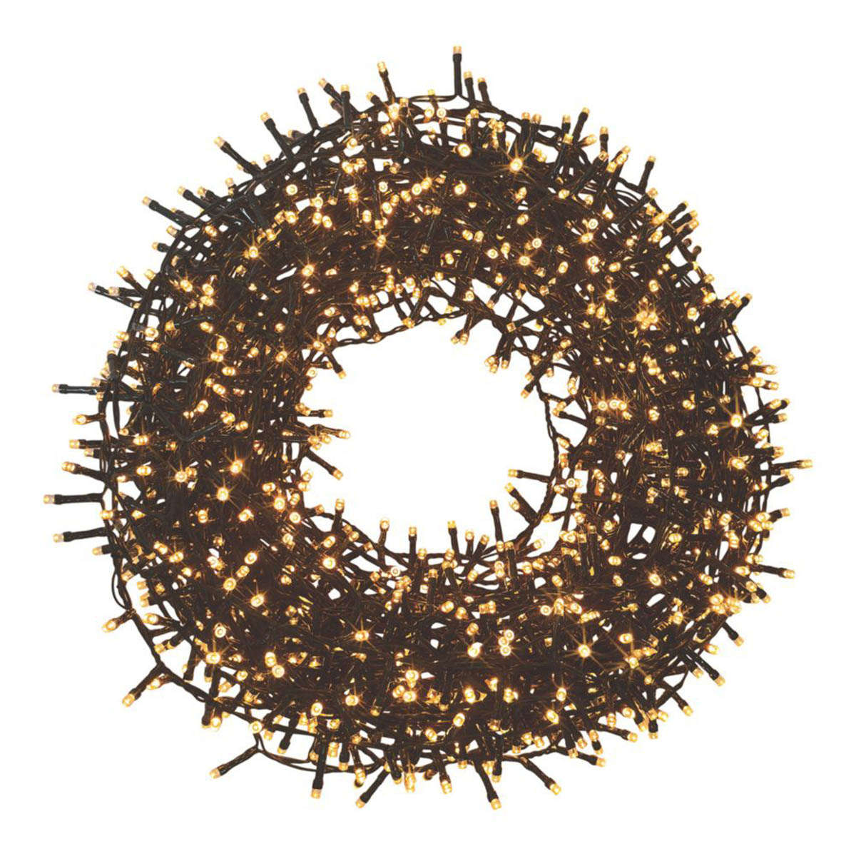 LED String Christmas Lights 1500 Warm White Timer IP44 Indoor  Home L45m - Image 1