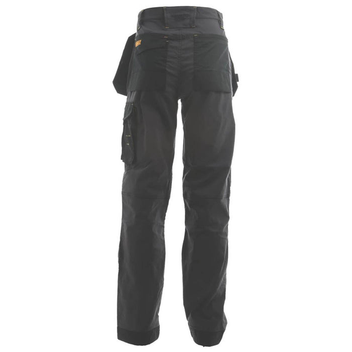 DeWalt Work Trousers Memphis Mens Regular Fit Grey Black Multi Pocket 42"W 31"L - Image 3