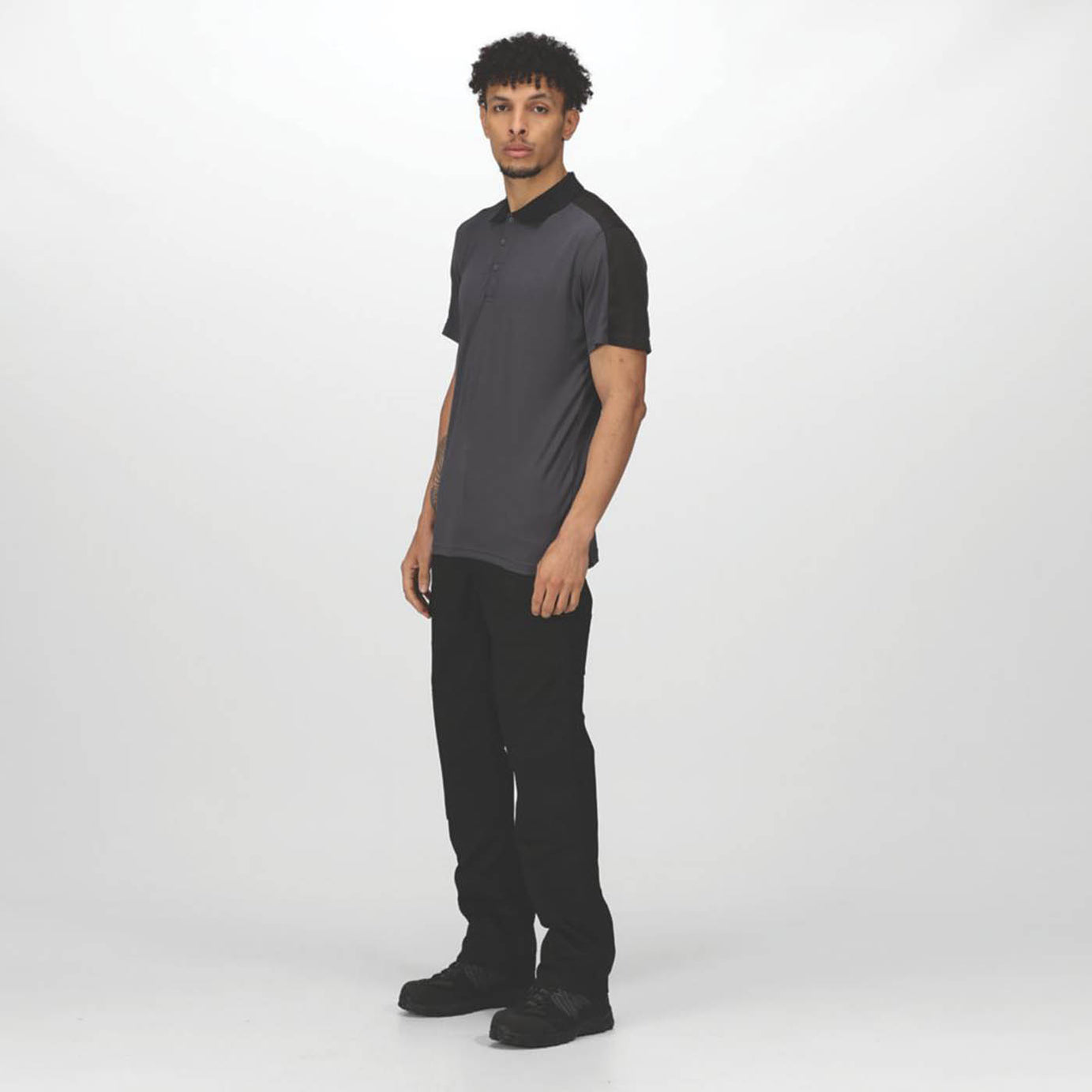 Regatta Pro Mens Work Trousers Black Cargo Classic Fit Multi Pockets 32" W 33" L - Image 5