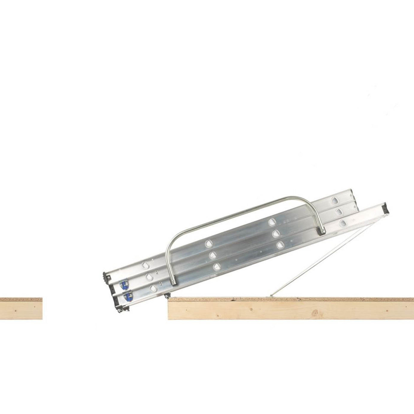 Werner Loft Ladder 76003 Aluminium 3-Section Anti-Slip With Handrail Indoor 3m - Image 2