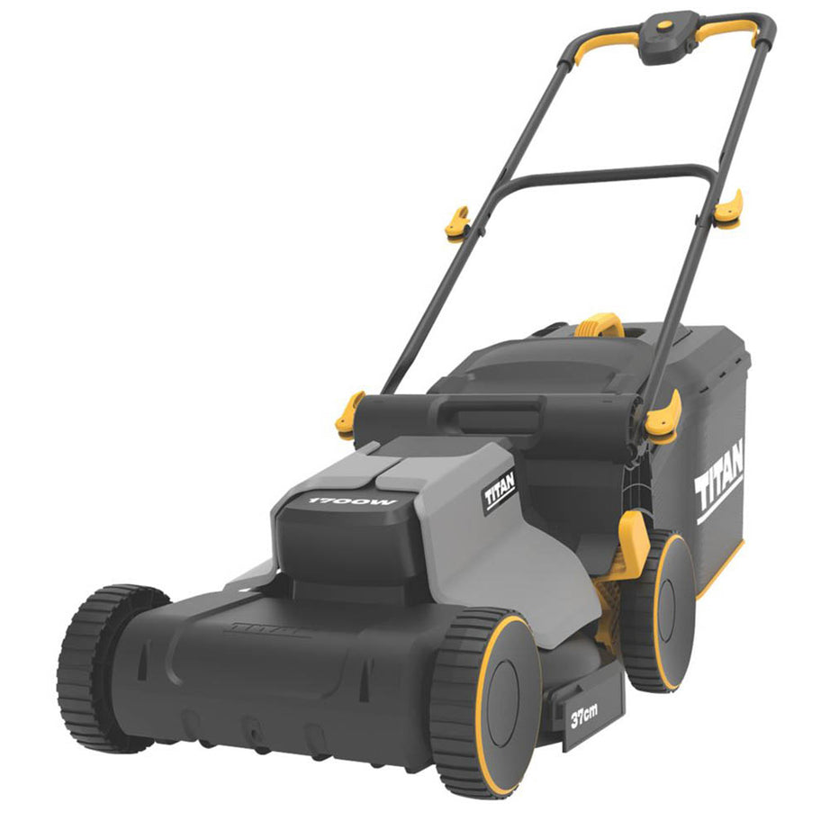 Titan Lawn Mower Electric GLM370MC Storage Foldable Handles 45L 1700W 37cm - Image 1
