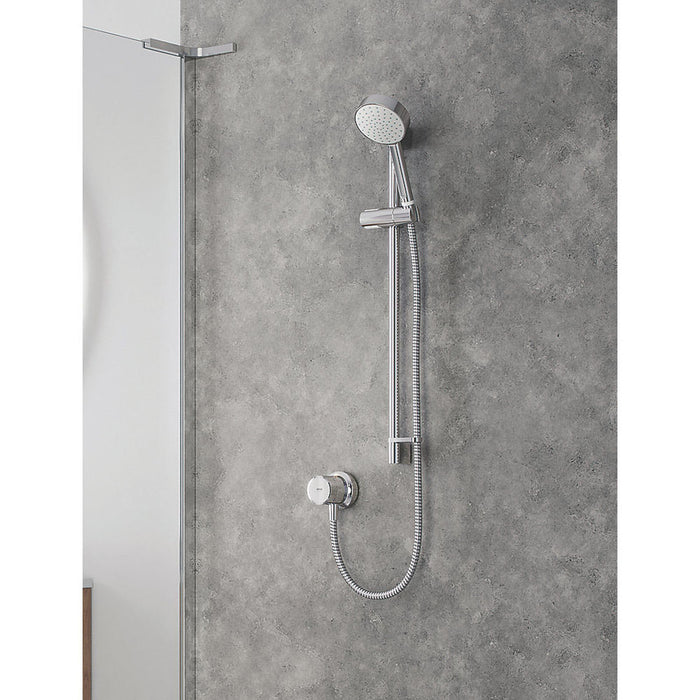 Mira Mixer Shower Thermostatic EV Rear- Fed Exposed Chrome Single Outlet 5 Bar - Image 2