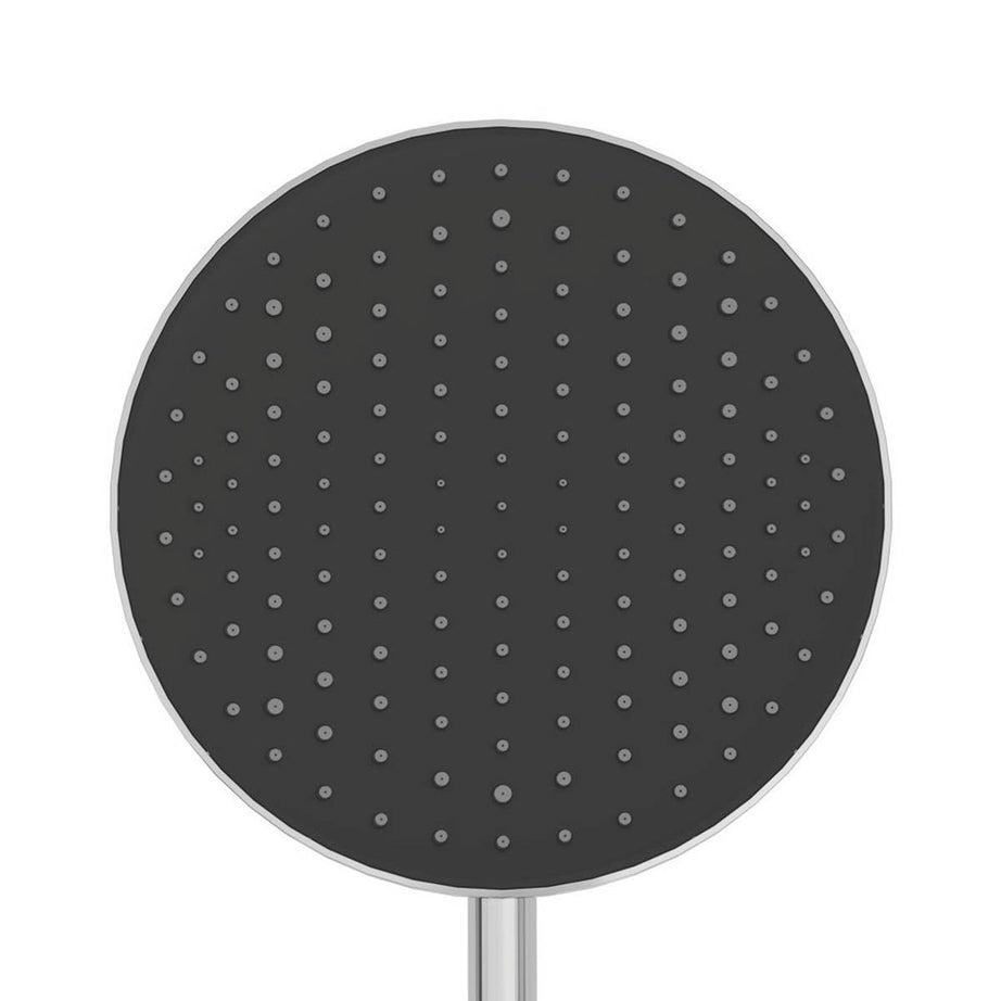 Swirl Mixer Shower Thermostatic Chrome Round Rainfall Dual Head Handset - Image 5